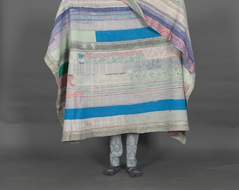 Edredón kantha vintage súper especial, kantha, manta, manta kantha reciclada, edredón kantha, edredón indio, regalo hecho a mano, nuevo