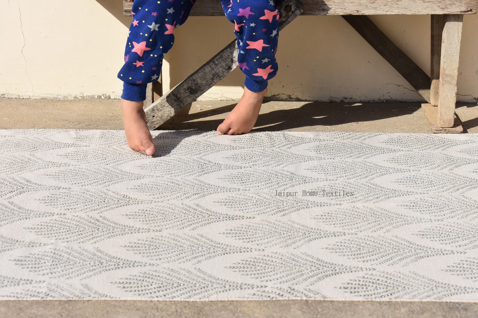 Large 8x10 Ftindian Rugs Cotton Rug Woven Rug Area Rugs Etsy