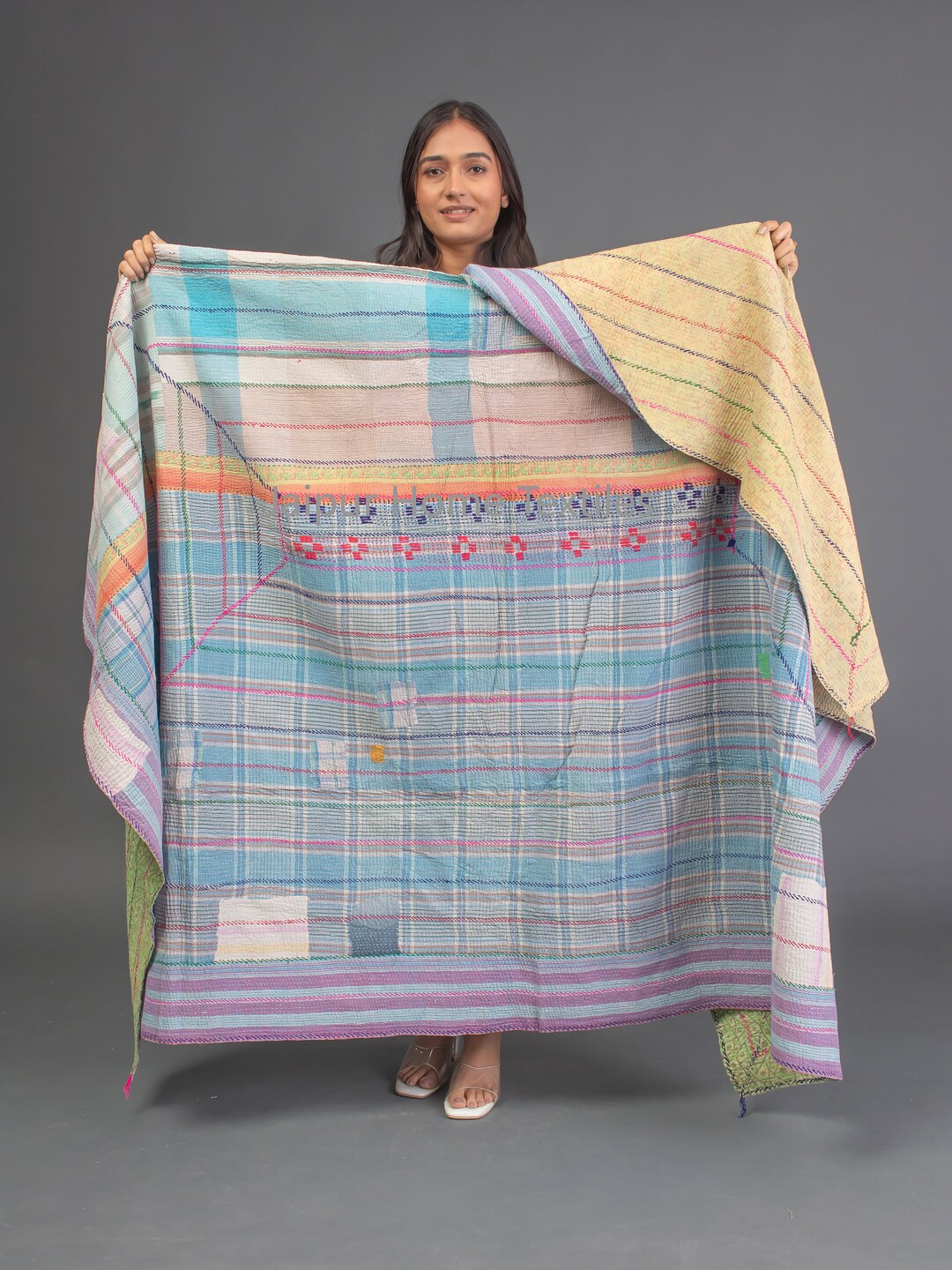 Super Special Vintage Kantha Quilt, Kantha, Blanket, Recycled Kantha