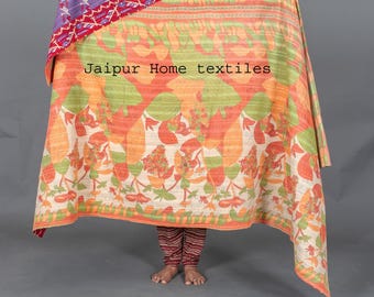 Edredón kantha vintage súper especial, kantha, manta, manta kantha reciclada, edredón kantha, edredón indio, regalo hecho a mano, nuevo