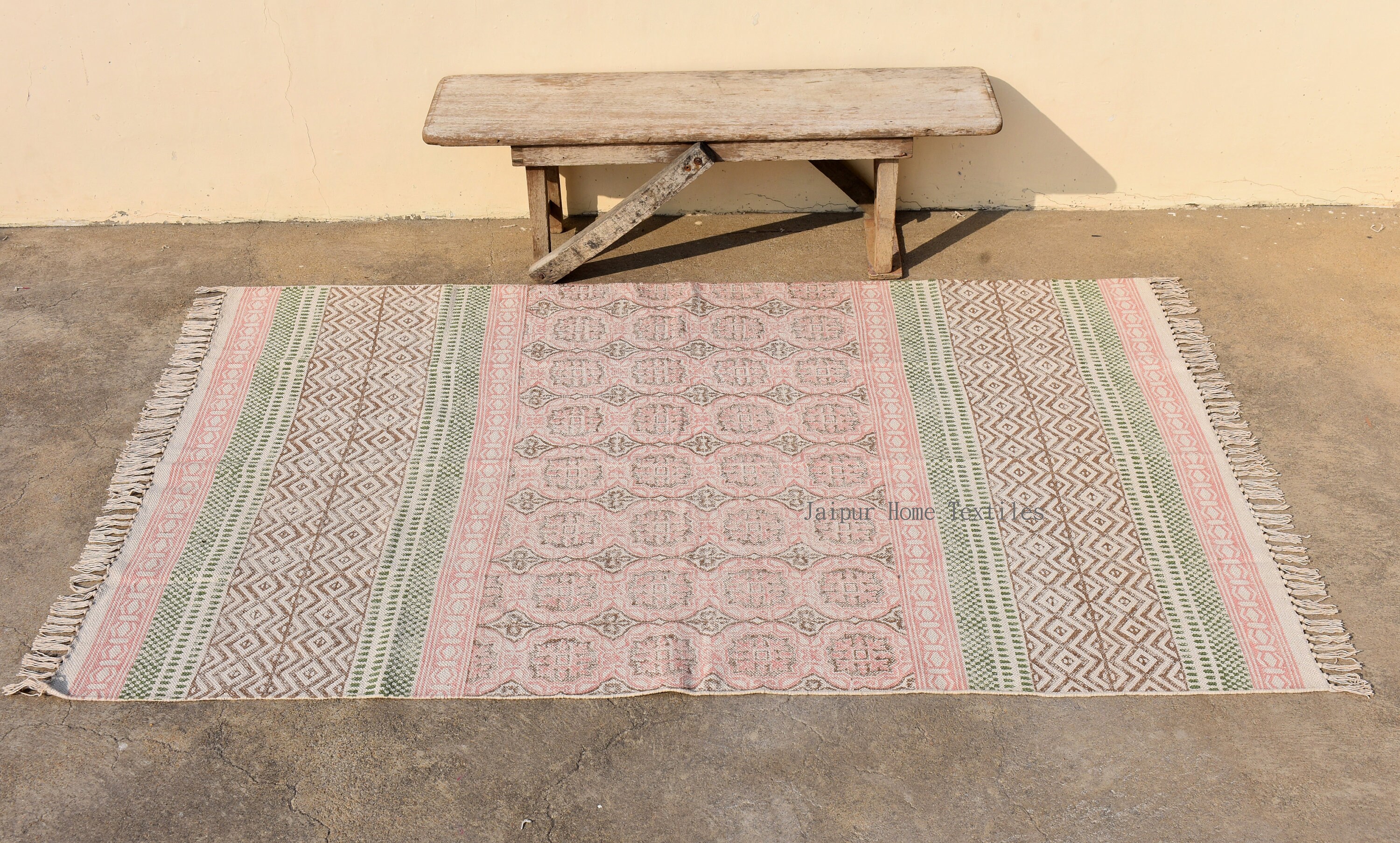 4x6 feet Indian rugs cotton rug woven rug area rugs for Etsy