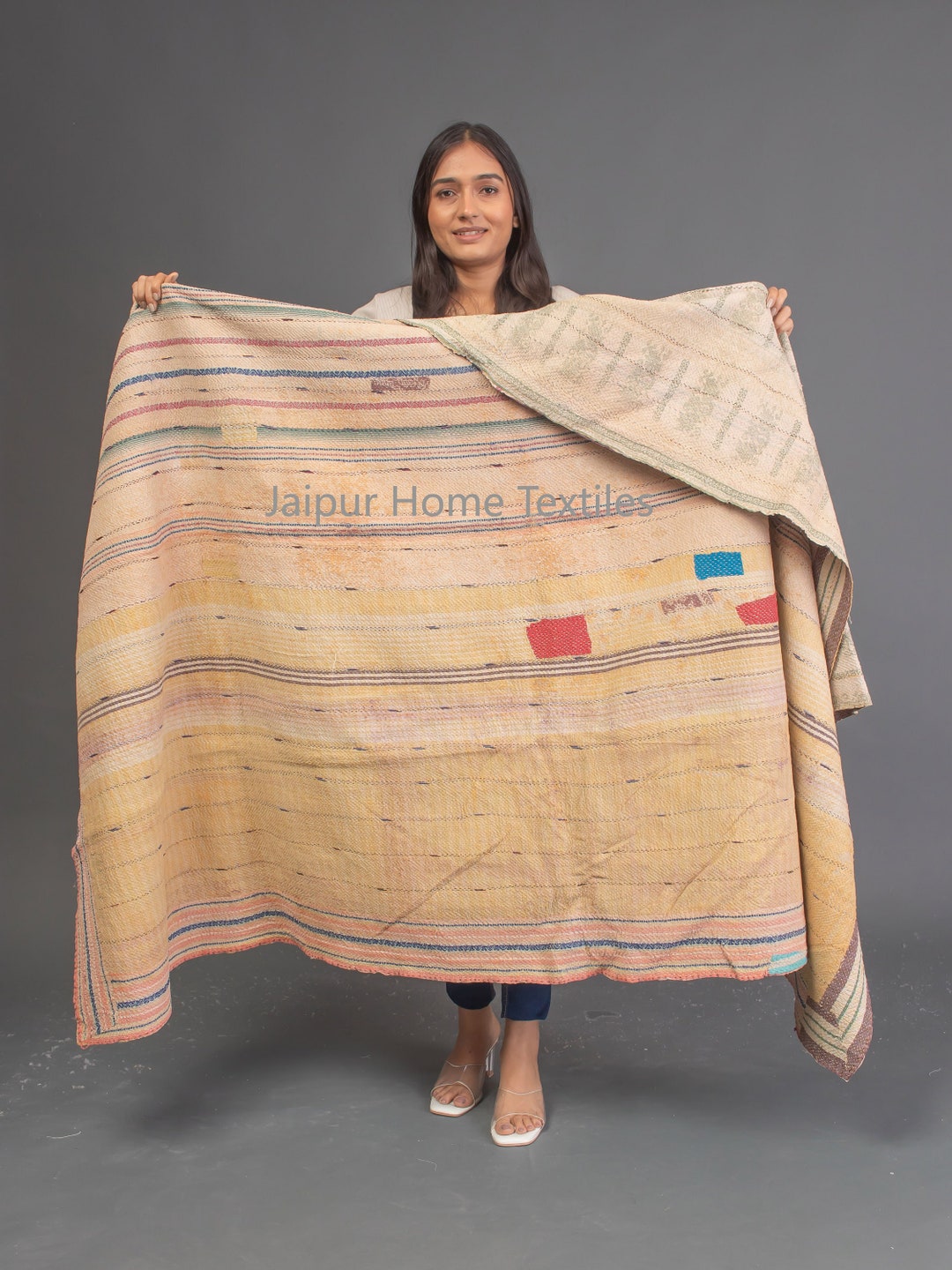 Super Special Vintage Kantha Quilt, Kantha, Blanket, Recycled Kantha