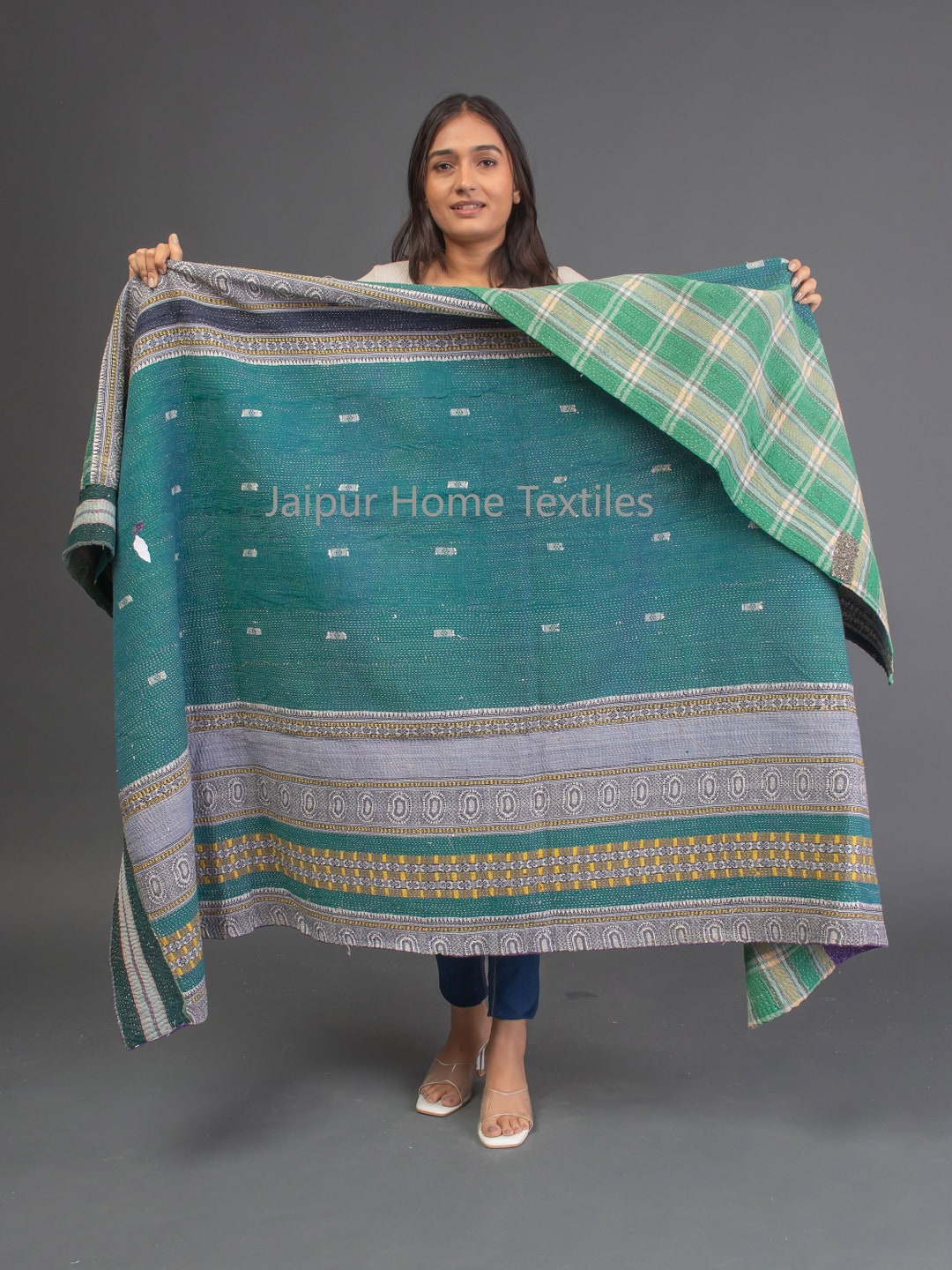 Super Special Vintage Kantha Quilt, Kantha, Blanket, Recycled Kantha