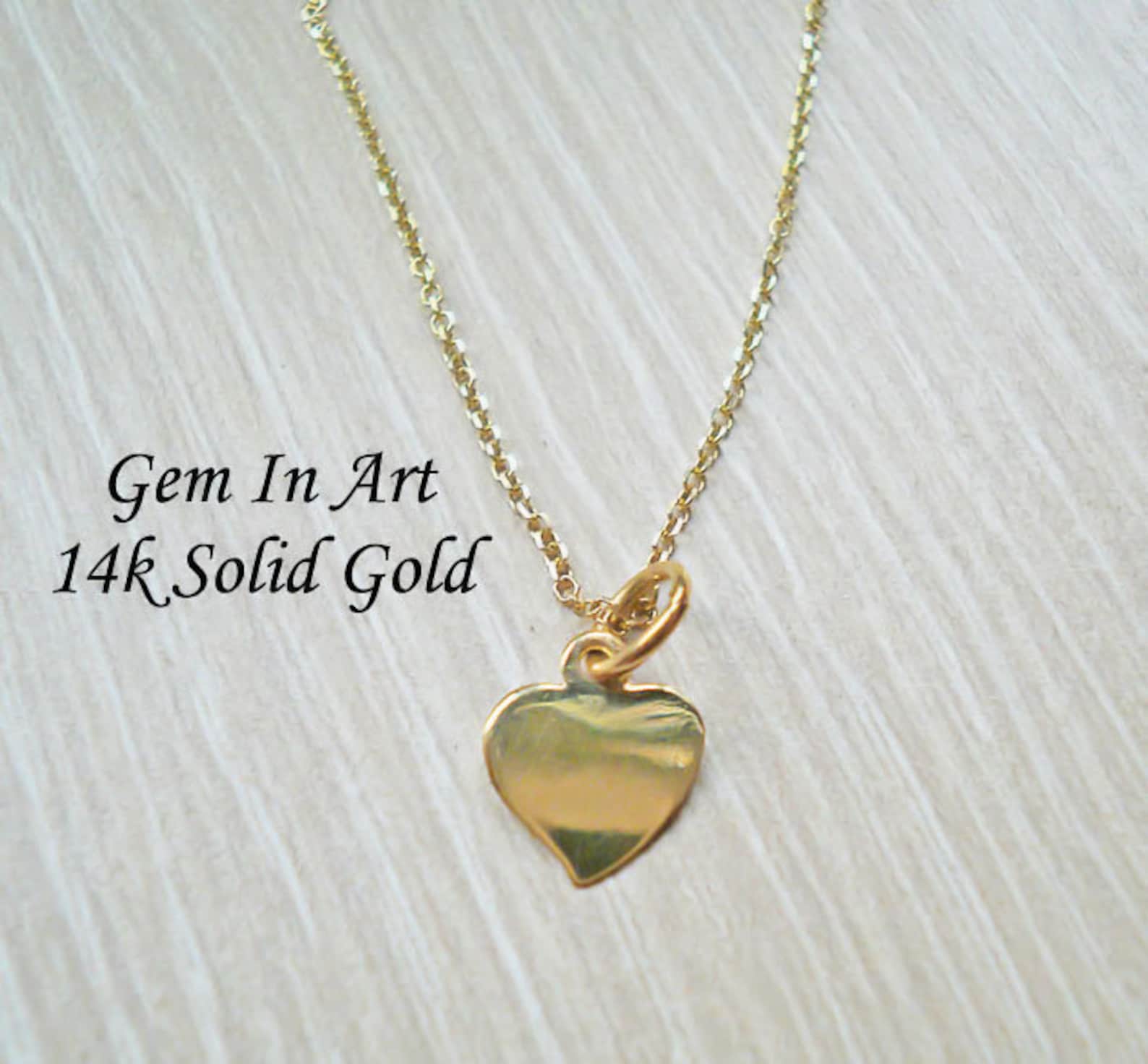 Etsy gold heart necklace Clearance
