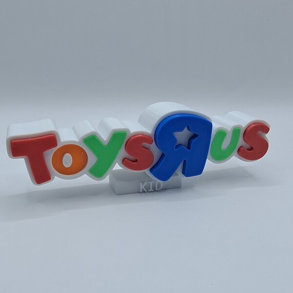 Toys R Us Toy Store Style Logo Desk Shelf Art