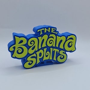 1960's TV Show The Banana Splits Sign Desktop Shelf Art