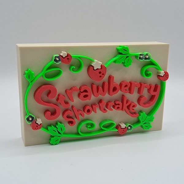 Dessin animé Charlotte aux fraises des années 1980 Enseigne 3D pour bureau
