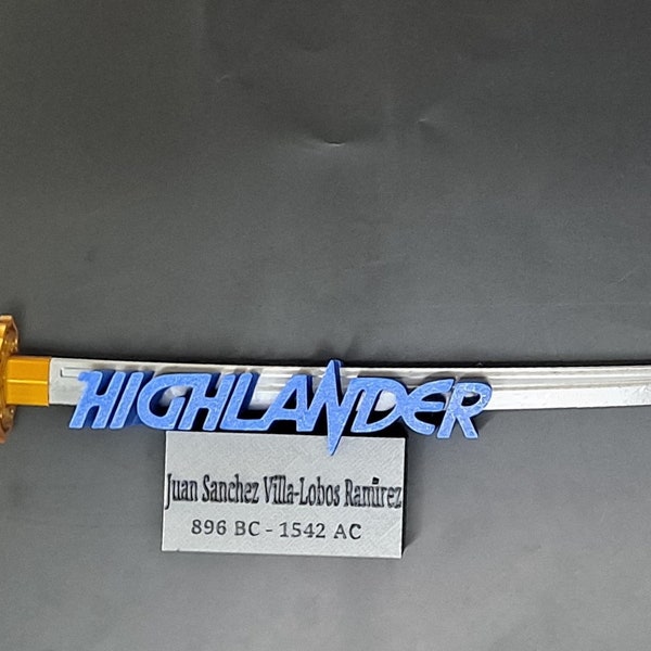 Highlander Movie 1986 Juan Sanchez Villa Lobos Ramirez Sword Prop Half Size Connor McCleod Glow in the Dark Handle