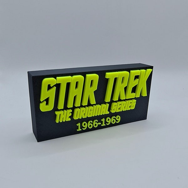 1960's TV Show Star Trek The Original Series Sign Desktop Shelf Art