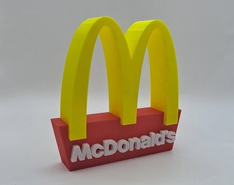 McDonald's Style Sign Desk Shelf Art