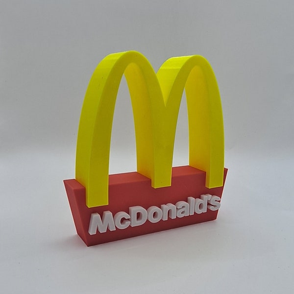 McDonald's Style Sign Desk Shelf Art