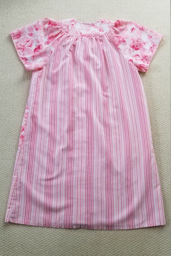 Vintage 1980s Lady Manhattan pink striped floral … - image 7