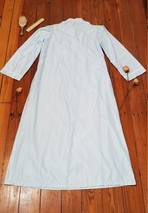 Vintage Reposé zip-front nightdress dressing gown - image 6