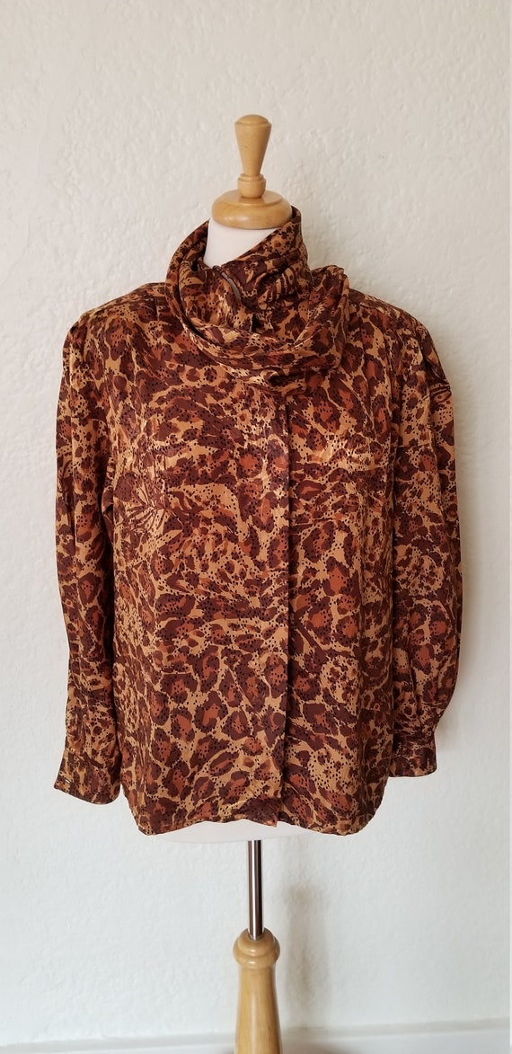 Vintage 1980s-1990s Lord & Taylor leopard print bl