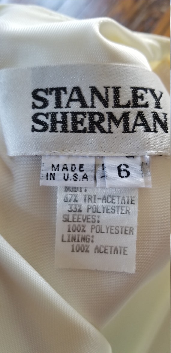 Vintage 1980s-1990s Stanley Sherman white chiffon… - image 6