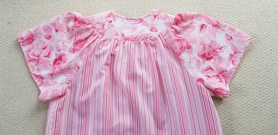 Vintage 1980s Lady Manhattan pink striped floral … - image 9