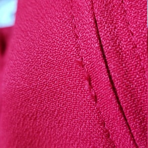 Vintage 1980s-1990s John Roberts red short-sleeved midi sheath dress image 10
