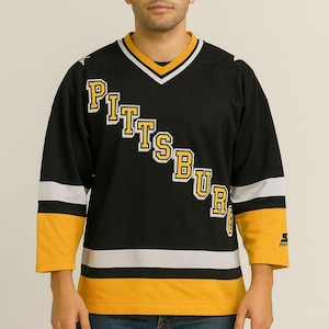 Vintage 90s Men’s L Pittsburgh Penguins NHL Jersey Starter Black