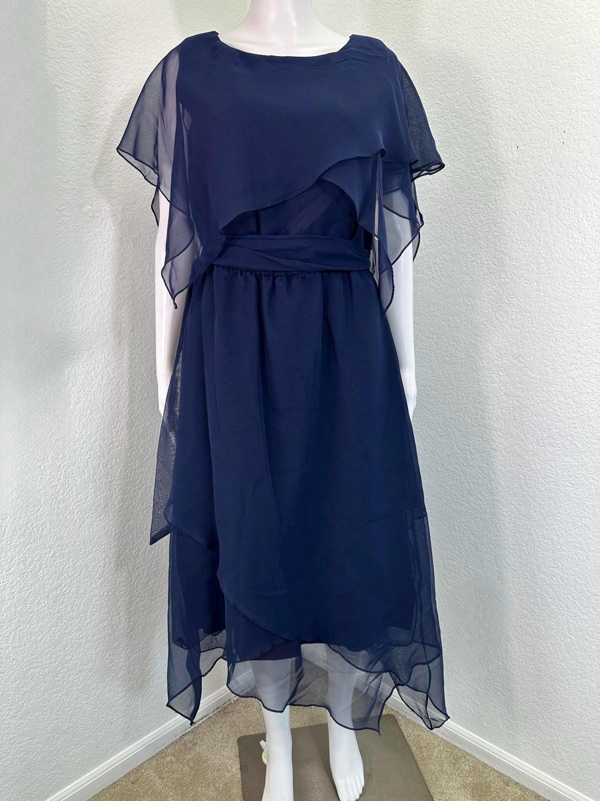 sachin and babi light blue dress Last Tango Jumpsuit With Chiffon Overlay main image 1