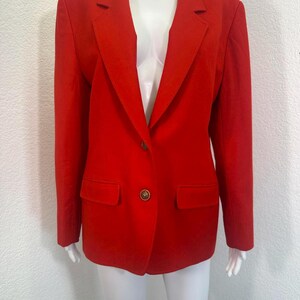 Women’s Sz 12 100% Wool Pendleton Red Blazer Capsule Corpcore Office Work
