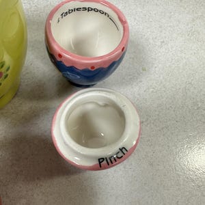 World Market Matryoshka Measuring Cups Ceramic Nesting Doll Set Whimsical image 5