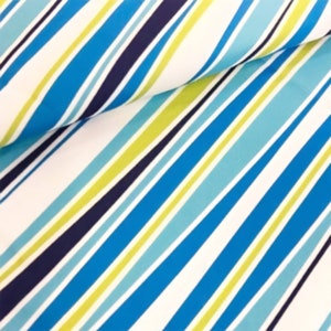 Blue Green Striped Upholstery Fabric, Modern Home Decor Fabric, Marine Fabric by The Yard for Chair Couch Curtain Pillow