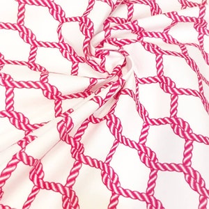 5 Color Nautical Rope Fabric,  Upholstery Fabric by Yard, Sailors Knot Print Fabric, Ocean Coastal Summer Marine Fabric for Curtain  Chair