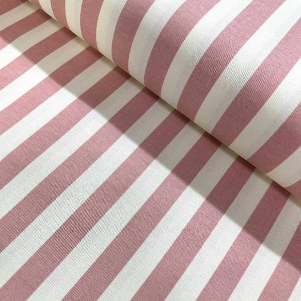 Pink Stripe Water Repellent Upholstery Fabric by The Yard for Outdoors Furniture Curtain Chair Sofa Cushion