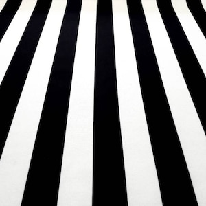 Black and White Striped Fabric for Upholstery Drapery, Monochrome Striped Fabric By Yard, Modern Home Decor Fabric for Chair Couch Curtain