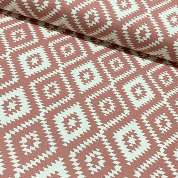 Buy Powder Pink Aztec Fabric by the Yard, Boho Fabric for Curtain Sofa  Chair, Cotton Canvas Tribal Upholstery Fabric Online in India - Etsy