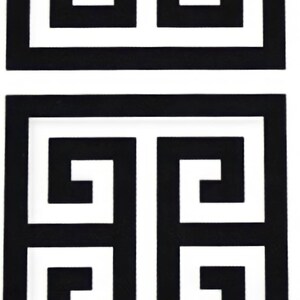 Black and White Upholstery Fabric, Greek Key Fabric by the Yard ...