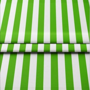 1.96&quot; Green and White Striped Print Upholstery Fabric by Yard, Modern Home Decor Material for Chair Sofa Pillow Bag Slipcover Tablecloth DIY