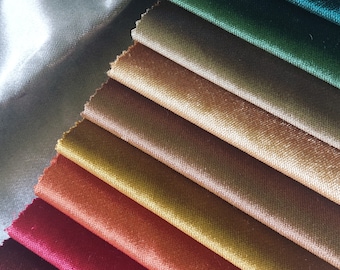 Luxury Shiny Velvet Fabric, Solid Color Upholstery, Pet Friendly, By The Yard