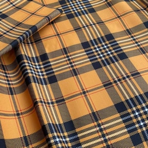 Tartan Plaid Canvas Fabric, Digital Printed Upholstery Fabric By The Yard, Home Decor Fabric