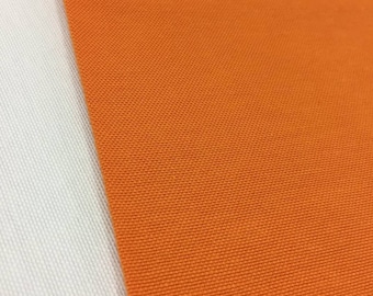 Orange Cotton Canvas Upholstery Fabric, Water Repellent, Home Decor By The Yard