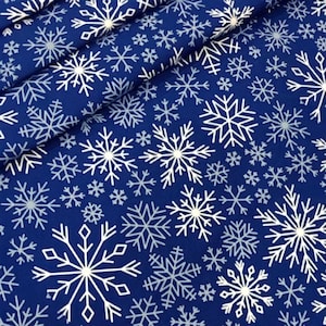 Erosebridal Christmas Fabric by The Yard Snowflake Pattern Upholstery  Fabric for Chairs Xmas Winter Holiday Decorative Fabric DIY Art Waterproof