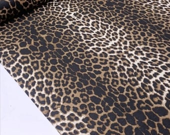 Leopard Upholstery Fabric By Yard, Cheetah Exotic Wild Animal Print Material, Water Repellent