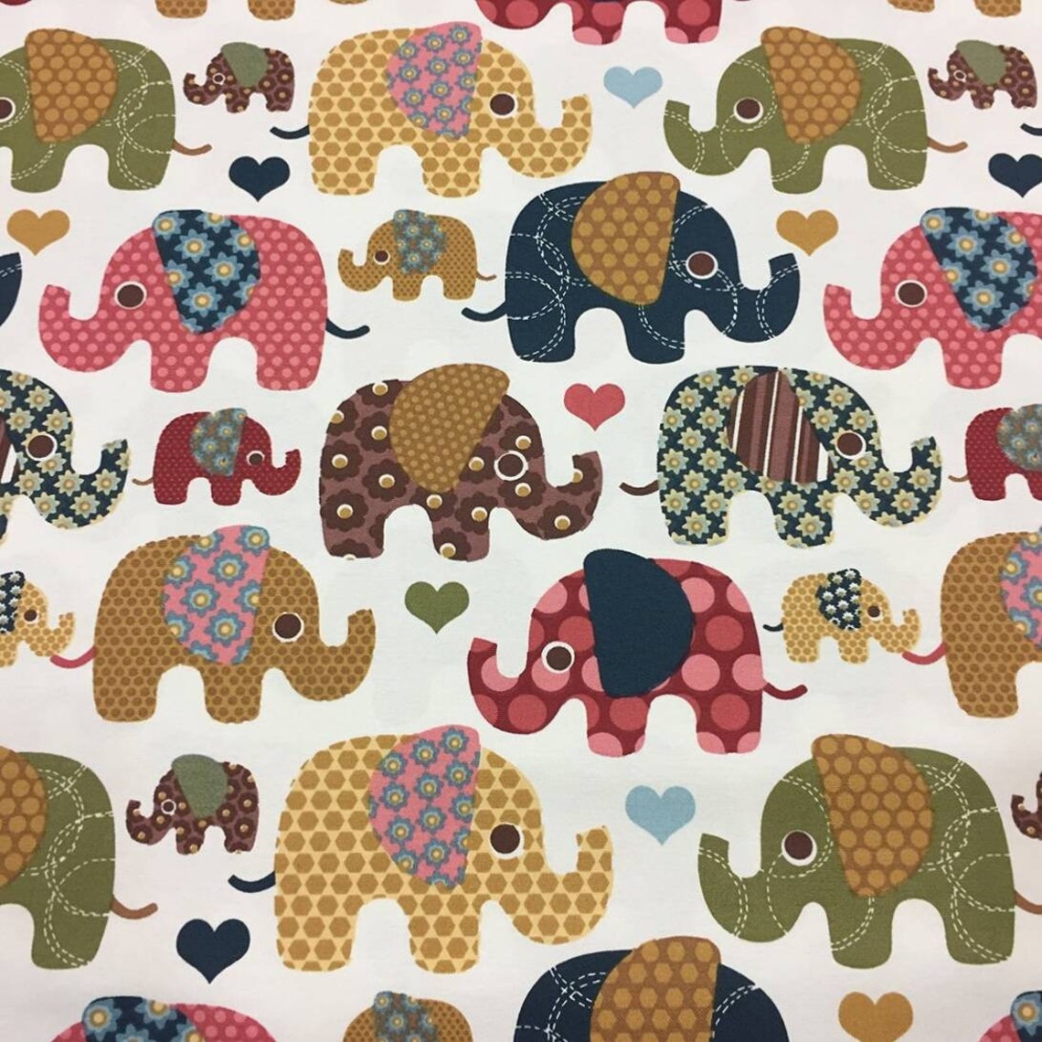 Elephant Fabric By The Yard Upholstery Drapery Nursery Decor Etsy