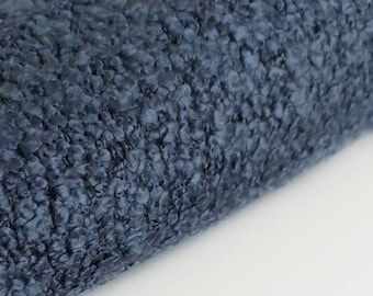 Zware marineblauwe bouclé bekleding, materiaal luxe bankstoel