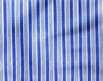 Blue and White Striped Upholstery Fabric, Nautical Watercolor Stripes, 100% Microfiber PES