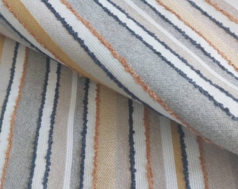 Striped Upholstery Fabric by Yard, Luxury Boucle Fabric,  Heavy Chenille Boho Fabric, Solid Mustard Boucle Fabric for Chair Couch Pillow