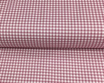 Pink Gingham Upholstery Fabric, Water Repellent Check, 70" Wide, By The Yard