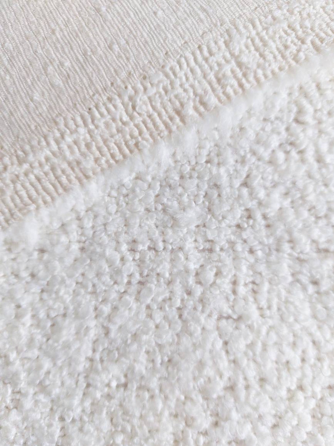 Cream Boucle Fabric by the Yard, Heavy Upholstery Fabric, Luxury Fabric