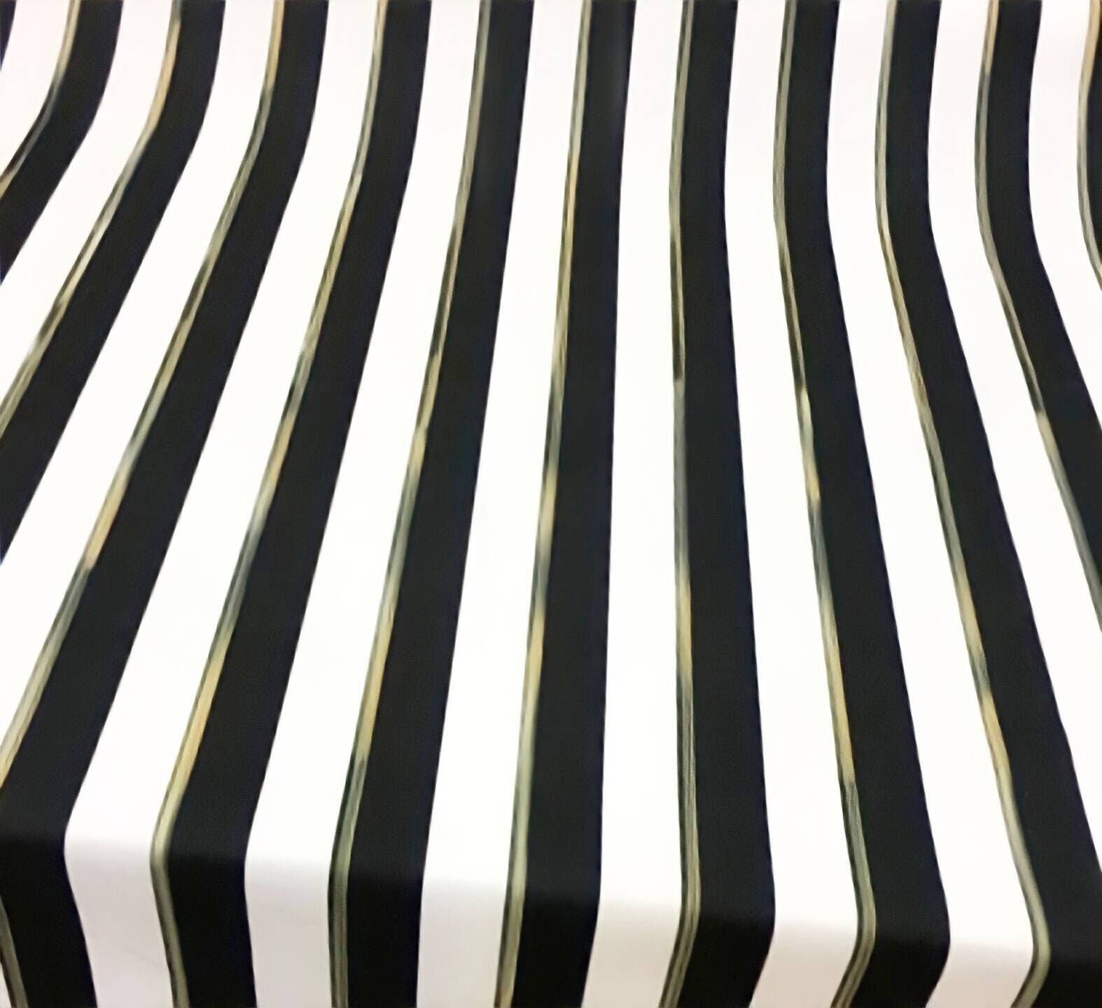 Black White Gold Striped Fabric by the Yard Upholstery Fabric Etsy