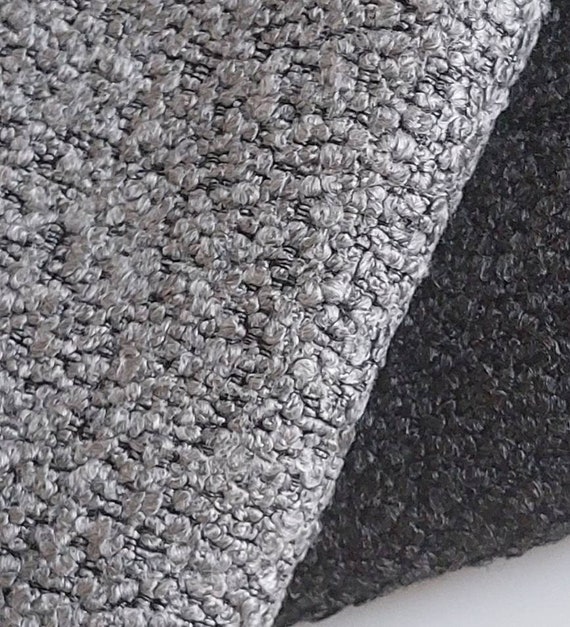 Gray Boucle Upholstery Fabric by the Yard Heavy Luxury Fabric Etsy