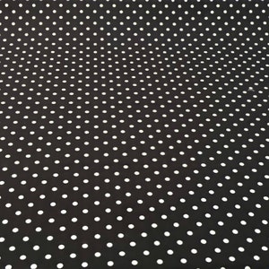 Black and White Polka Dot Fabric, Upholstery Fabric by The Yard, Dotted Fabric for Chair Sofa Curtain Pillow, Small Polkadot Print Fabric