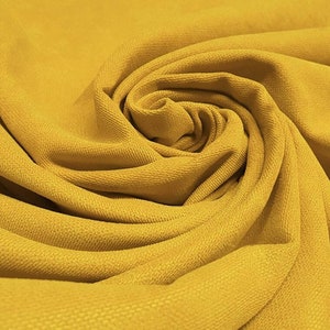 Mustard Upholstery Fabric by The Yard, Solid Fabric for Outdoors, Home Decor Fabric for Drapery Chair Couch Pillow, Gold Fabric