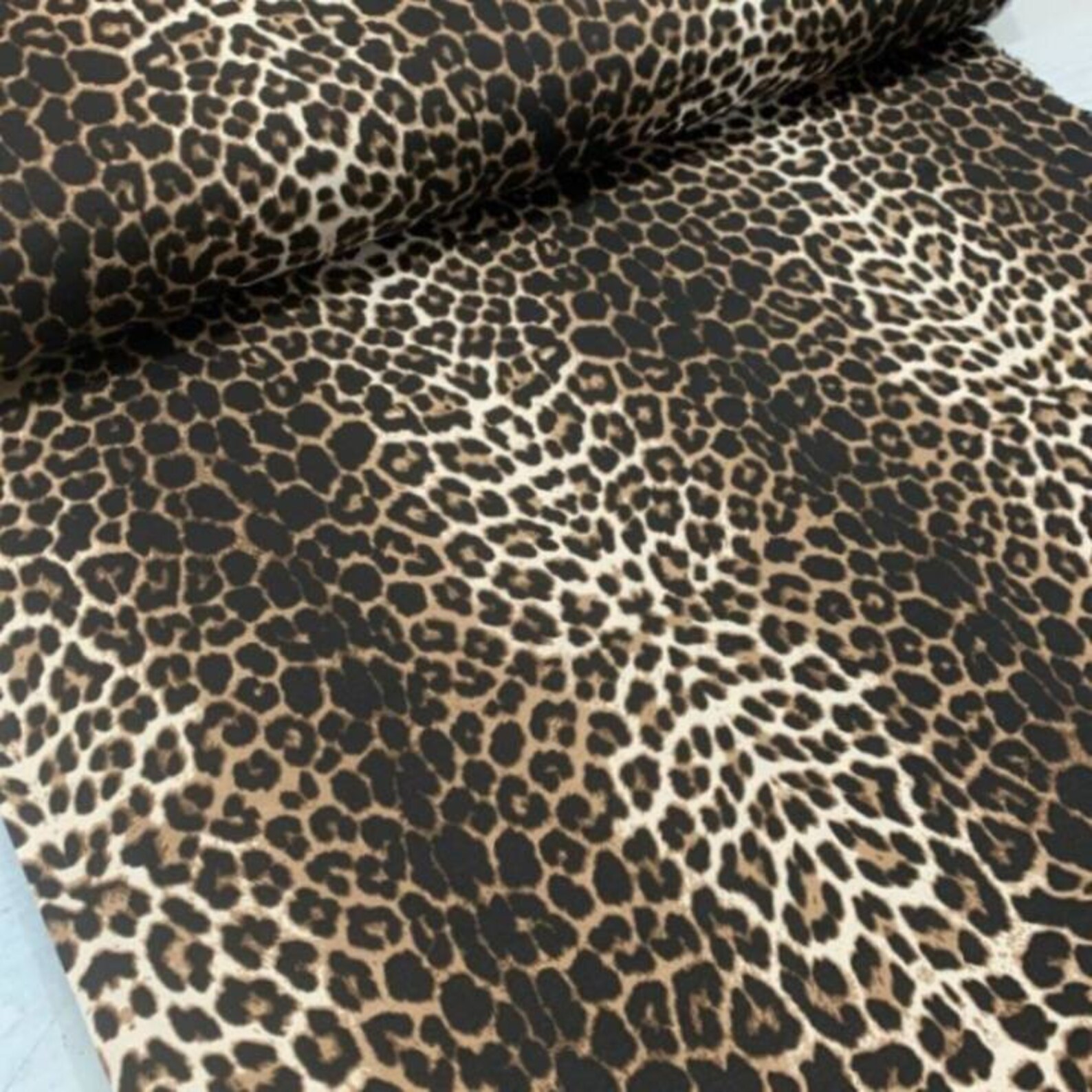Leopard Upholstery Fabric By The Yard Animal Print Cotton | Etsy