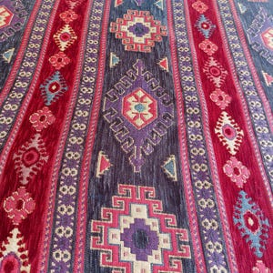 Tapestry Southwest Boho Aztec Geometric Chenille Velvet Upholstery Fabric by The Yard for Home Decor Chair Sofa Pillow Ottoman