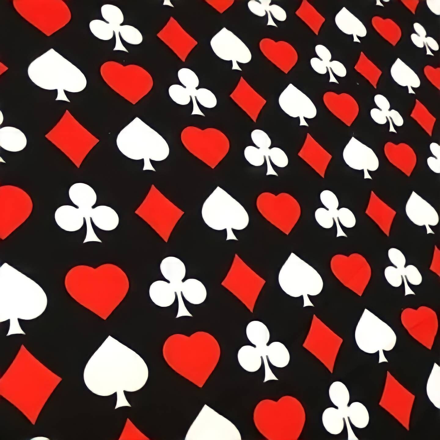 Playing Cards Print Fabric, Suits Clubs Diamonds Hearts Spades ...